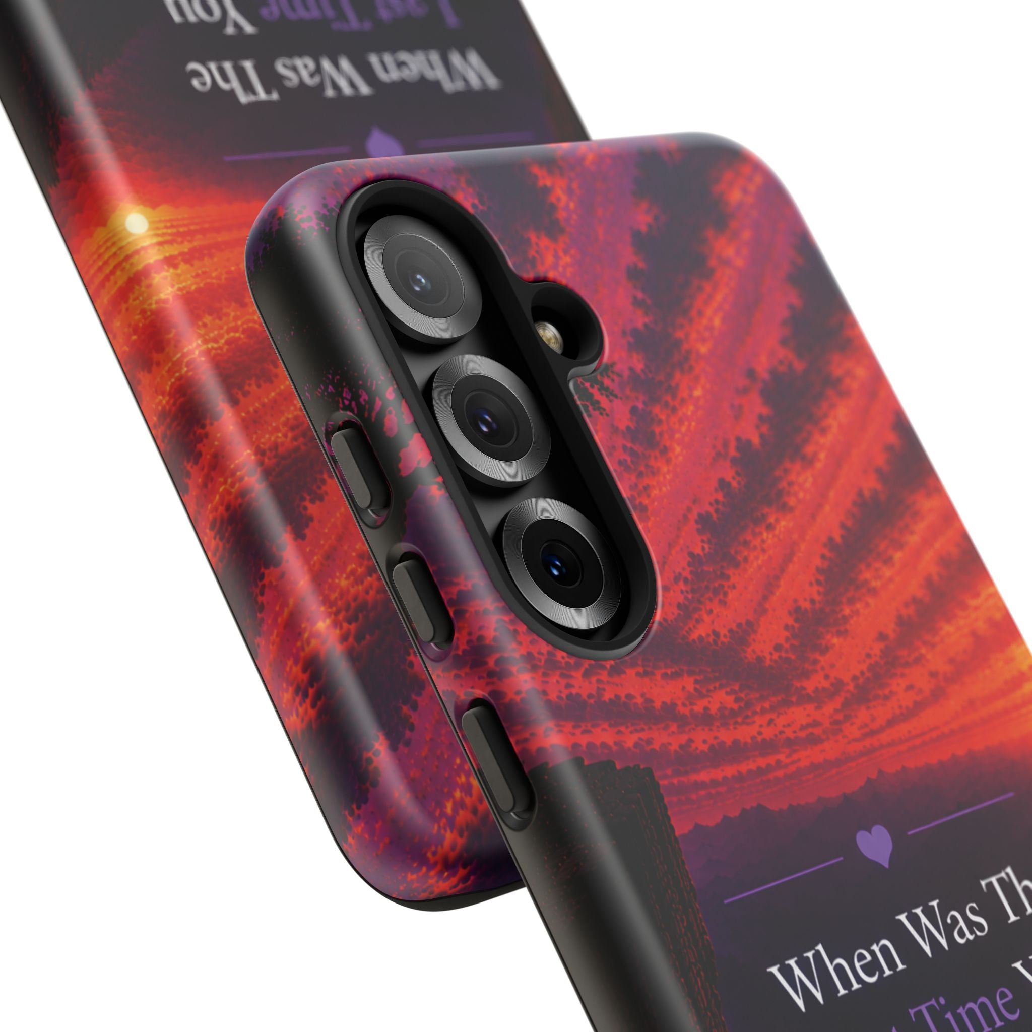 Inspirational Phone Case - "When Was The Last Time You Checked On Yourself?" Sunset Self-Care Quote