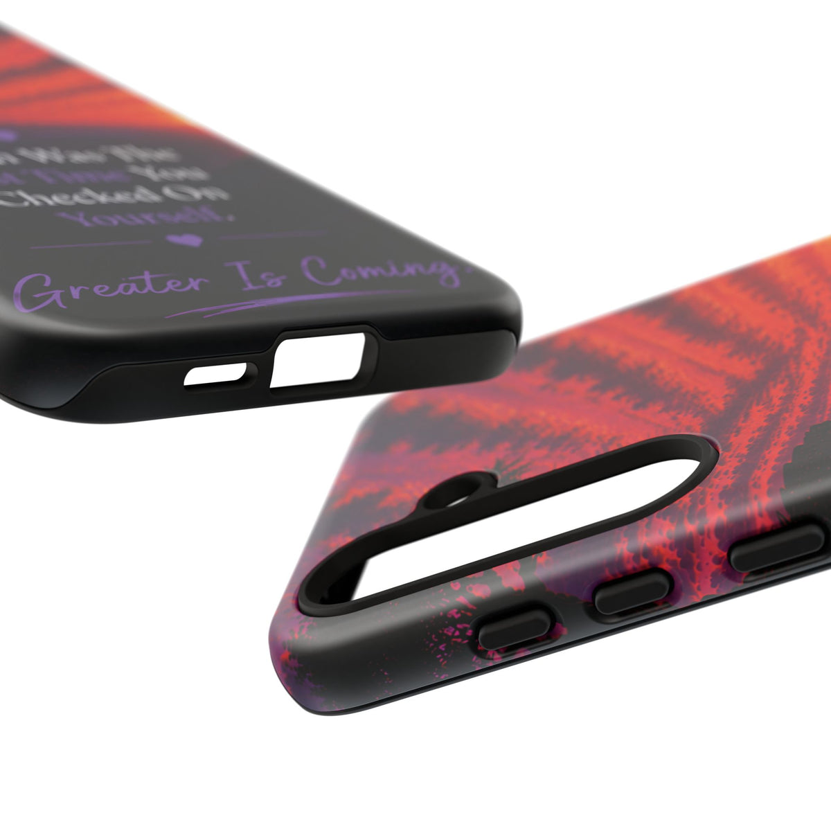 Inspirational Phone Case - "When Was The Last Time You Checked On Yourself?" Sunset Self-Care Quote