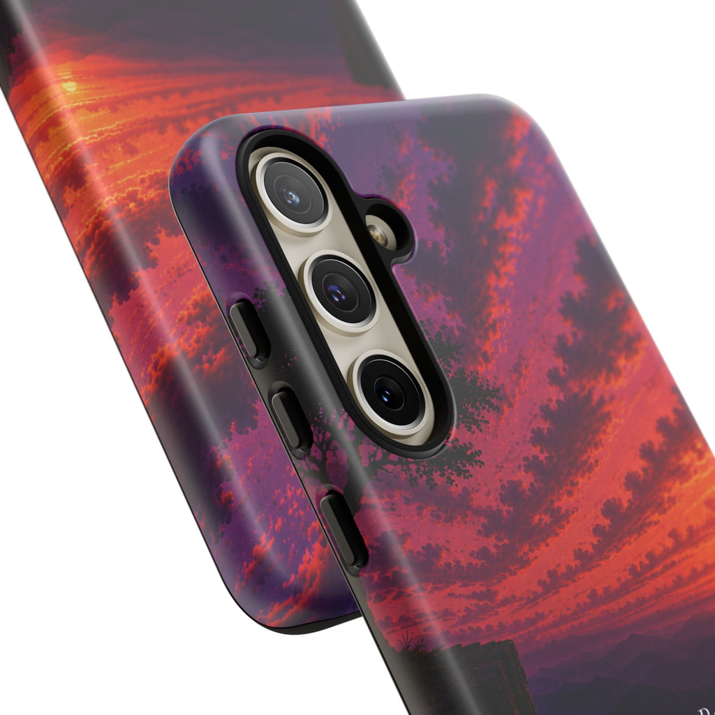 Sunset Serenity Phone Case – “A Place To Breathe, A Place To Heal” Inspirational Galaxy Case