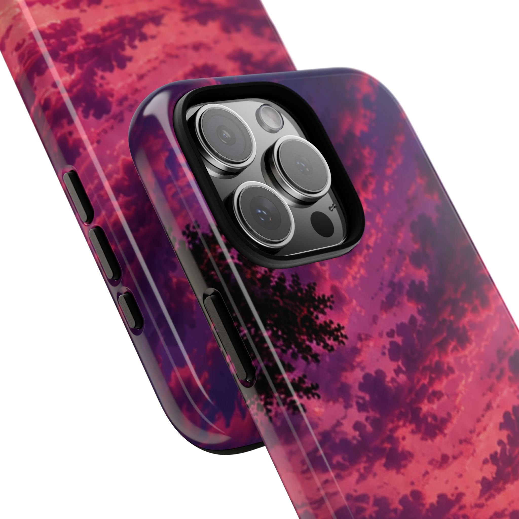 Sunset Mountain Phone Case — Purple Pink Scenic Tough Case