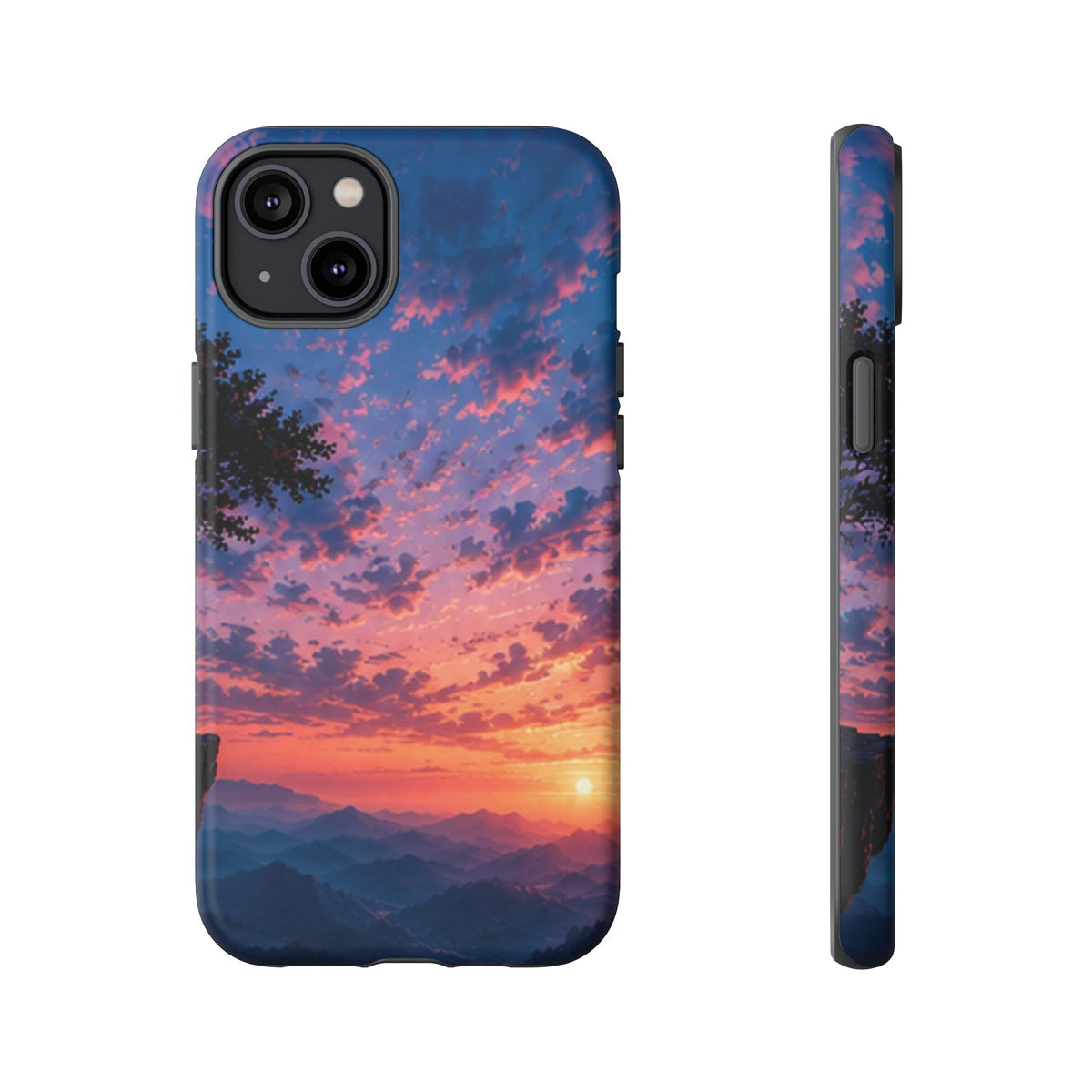 Sunset Mountain Phone Case — Tough Protective Phone Cover with Scenic Sunset Design