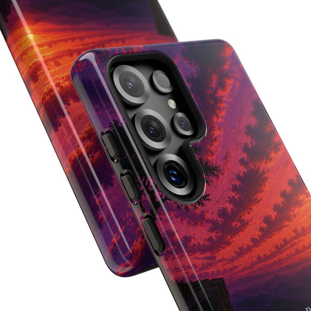 Sunset Serenity Phone Case – “A Place To Breathe, A Place To Heal” Inspirational Galaxy Case