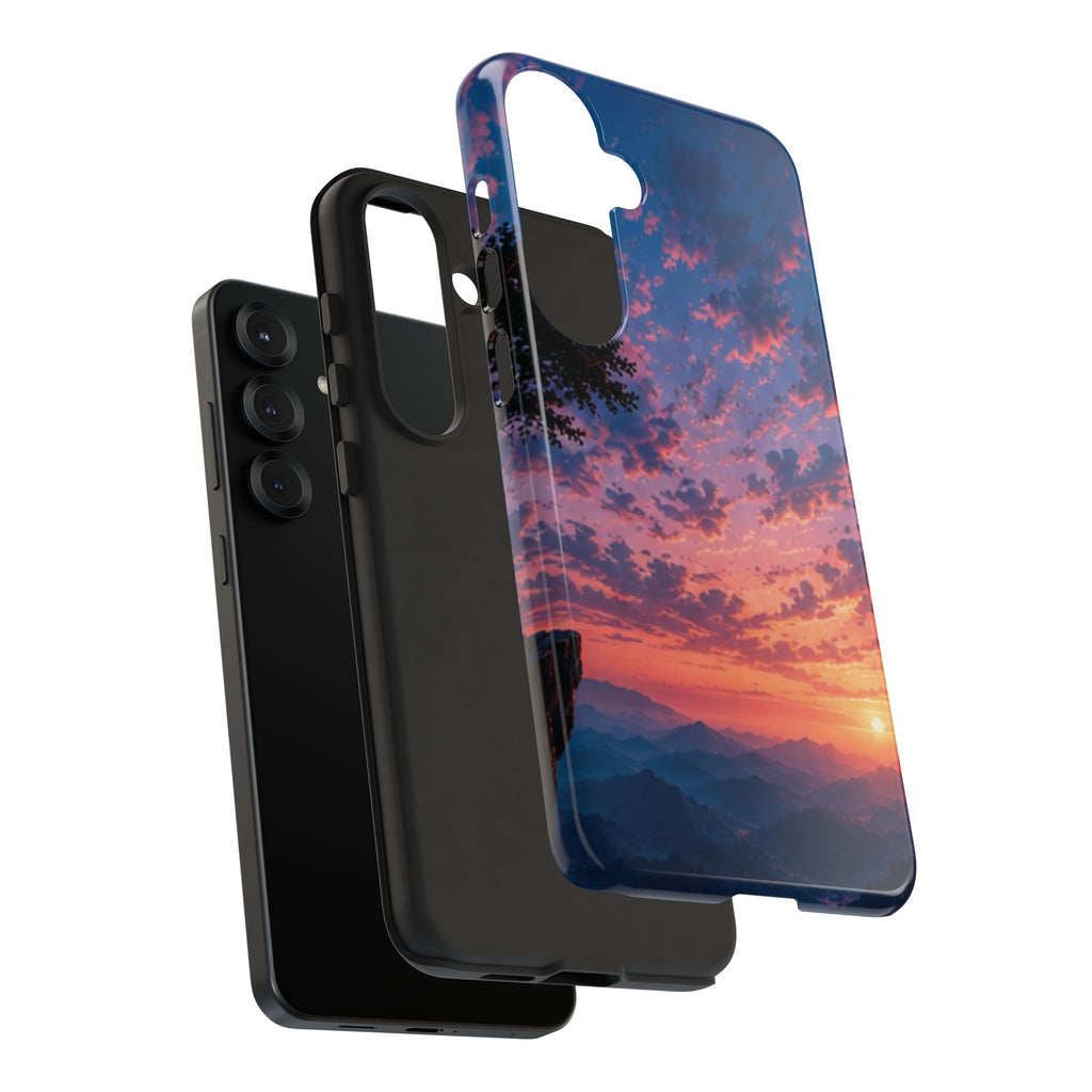Sunset Mountain Phone Case — Tough Protective Phone Cover with Scenic Sunset Design