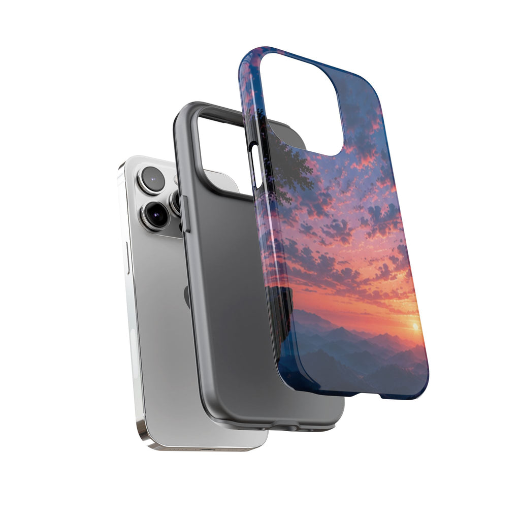 Sunset Mountain Phone Case — Tough Protective Phone Cover with Scenic Sunset Design