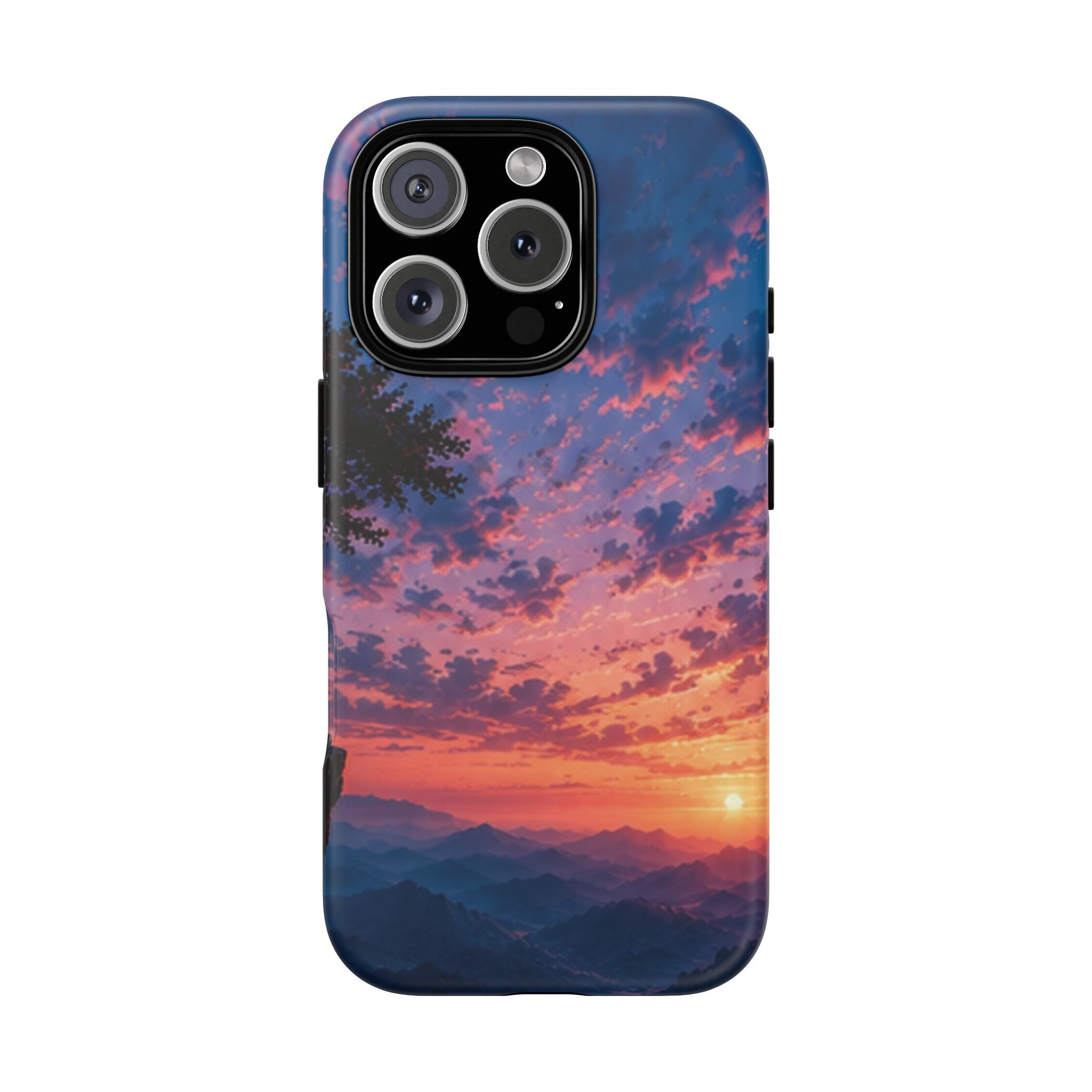Sunset Mountain Phone Case — Tough Protective Phone Cover with Scenic Sunset Design