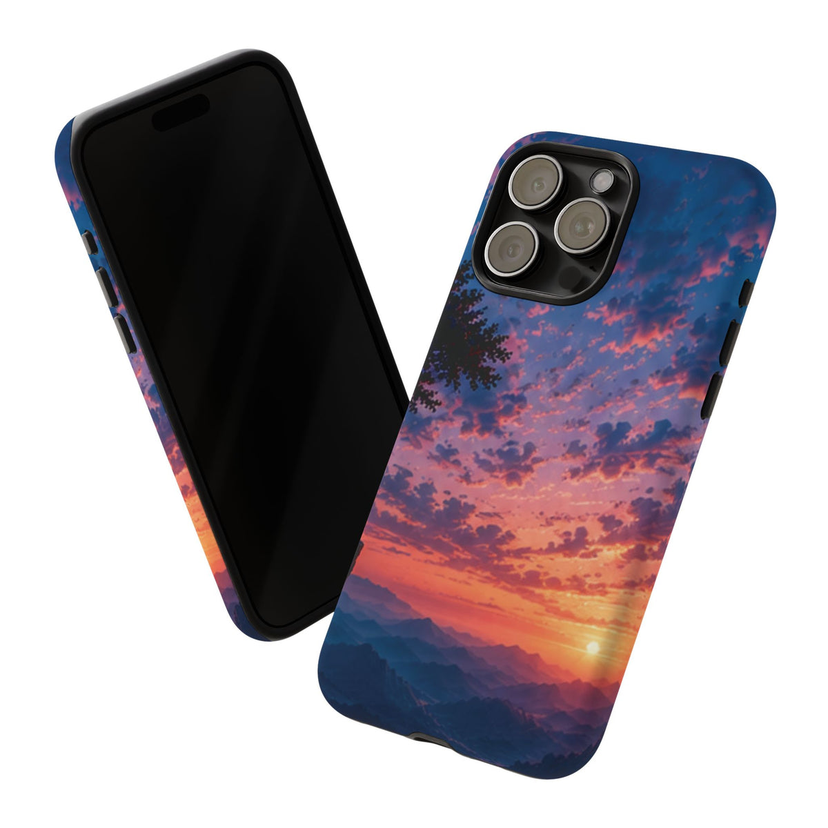Sunset Mountain Phone Case — Tough Protective Phone Cover with Scenic Sunset Design