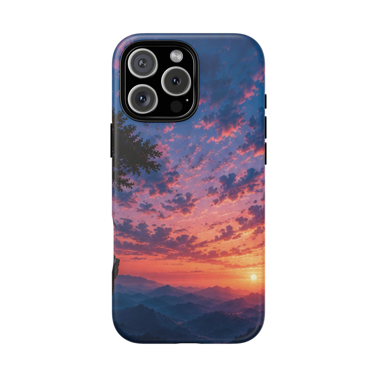 Sunset Mountain Phone Case — Tough Protective Phone Cover with Scenic Sunset Design