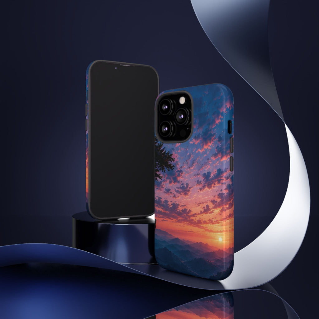 Sunset Mountain Phone Case — Tough Protective Phone Cover with Scenic Sunset Design