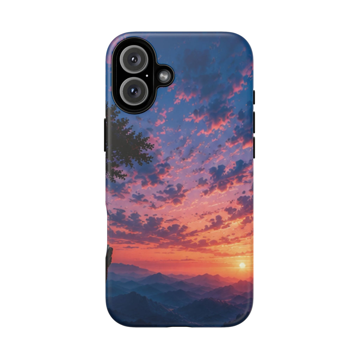 Sunset Mountain Phone Case — Tough Protective Phone Cover with Scenic Sunset Design