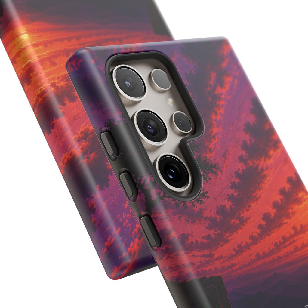 Sunset Serenity Phone Case – “A Place To Breathe, A Place To Heal” Inspirational Galaxy Case