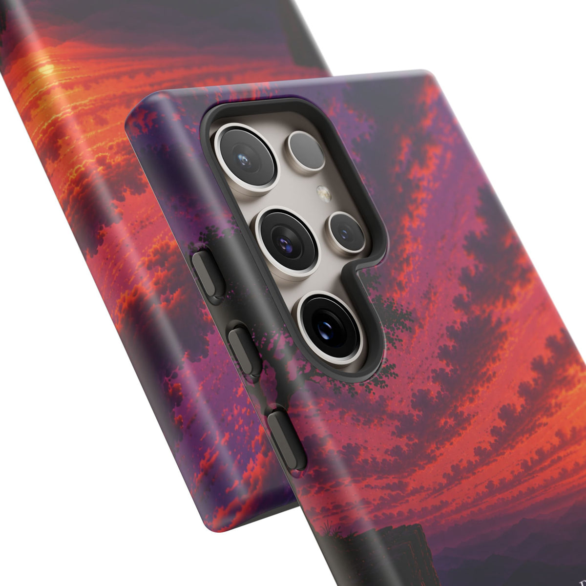 Sunset Serenity Phone Case – “A Place To Breathe, A Place To Heal” Inspirational Galaxy Case
