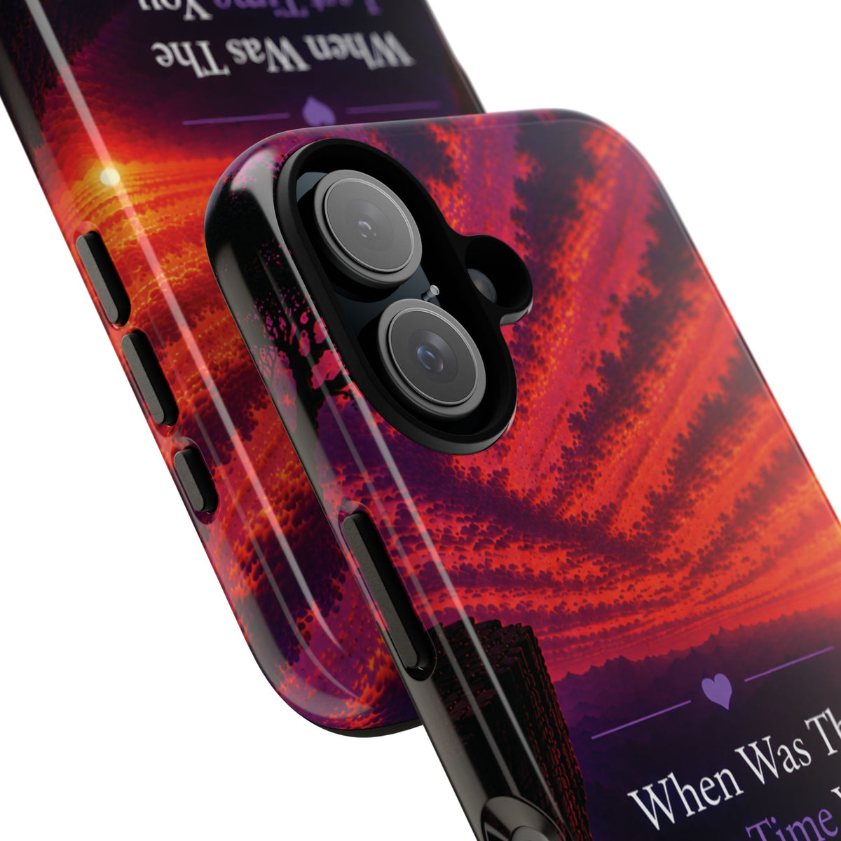 Inspirational Phone Case - "When Was The Last Time You Checked On Yourself?" Sunset Self-Care Quote