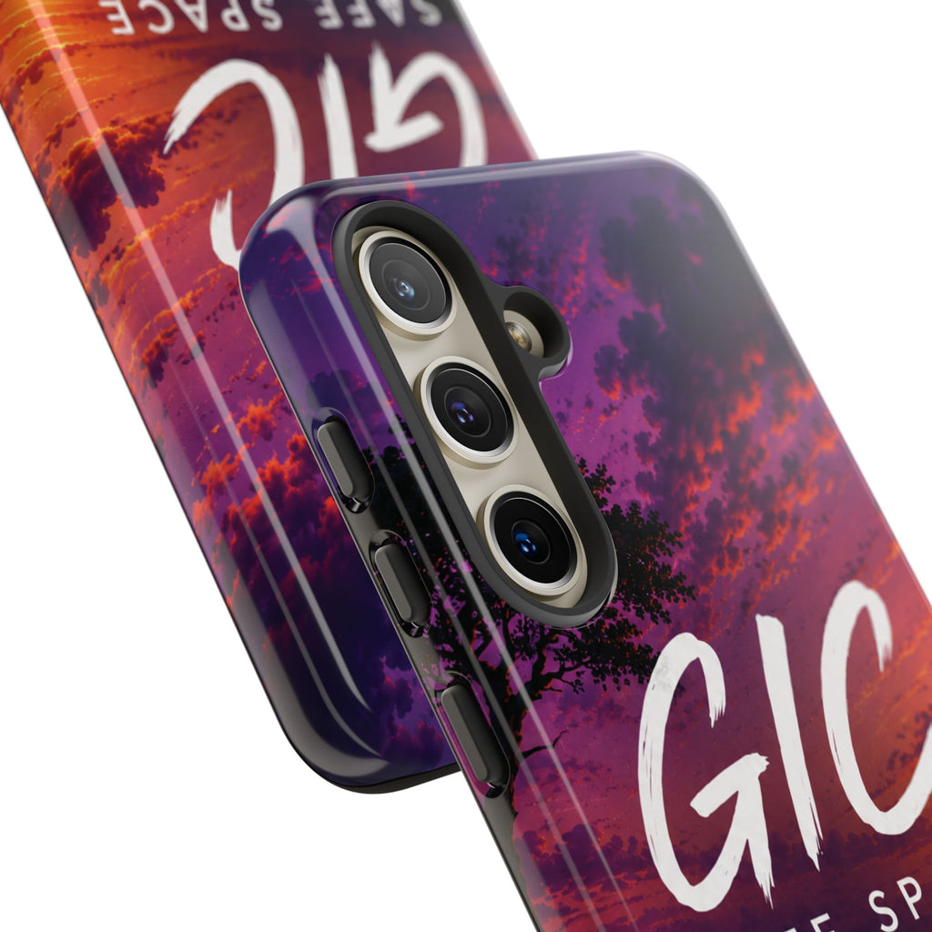 GIC Safe Space Tough Phone Case — "Greater Is Coming" Sunset Design