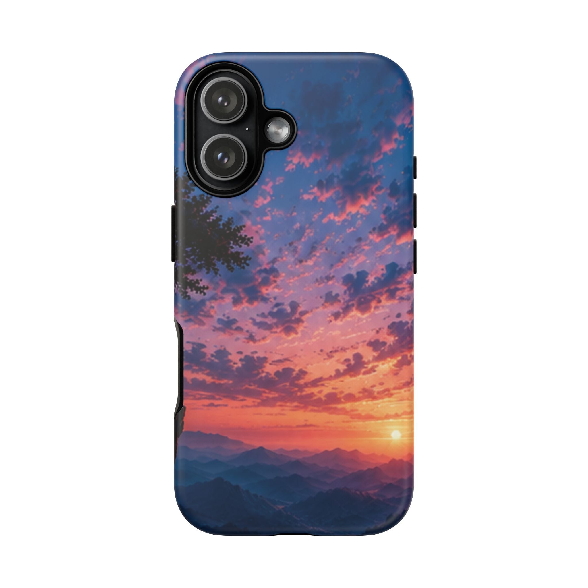 Sunset Mountain Phone Case — Tough Protective Phone Cover with Scenic Sunset Design