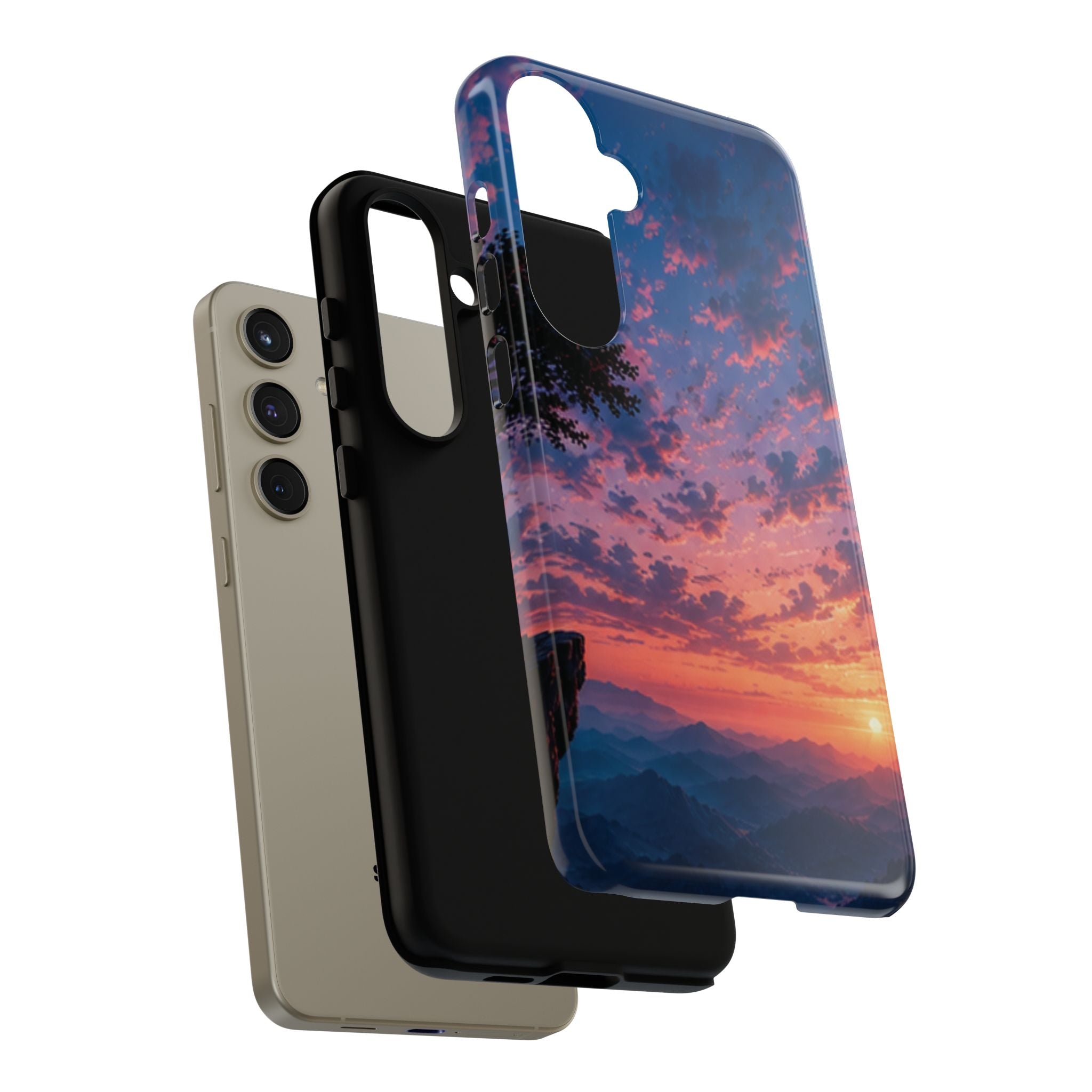 Sunset Mountain Phone Case — Tough Protective Phone Cover with Scenic Sunset Design