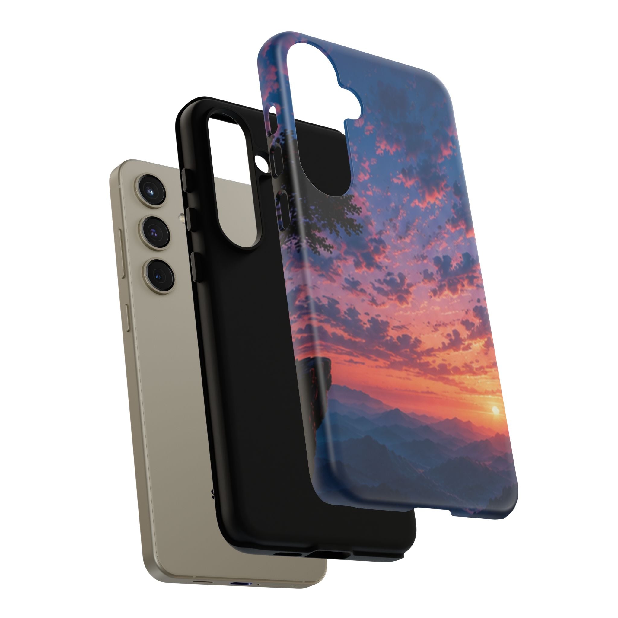 Sunset Mountain Phone Case — Tough Protective Phone Cover with Scenic Sunset Design