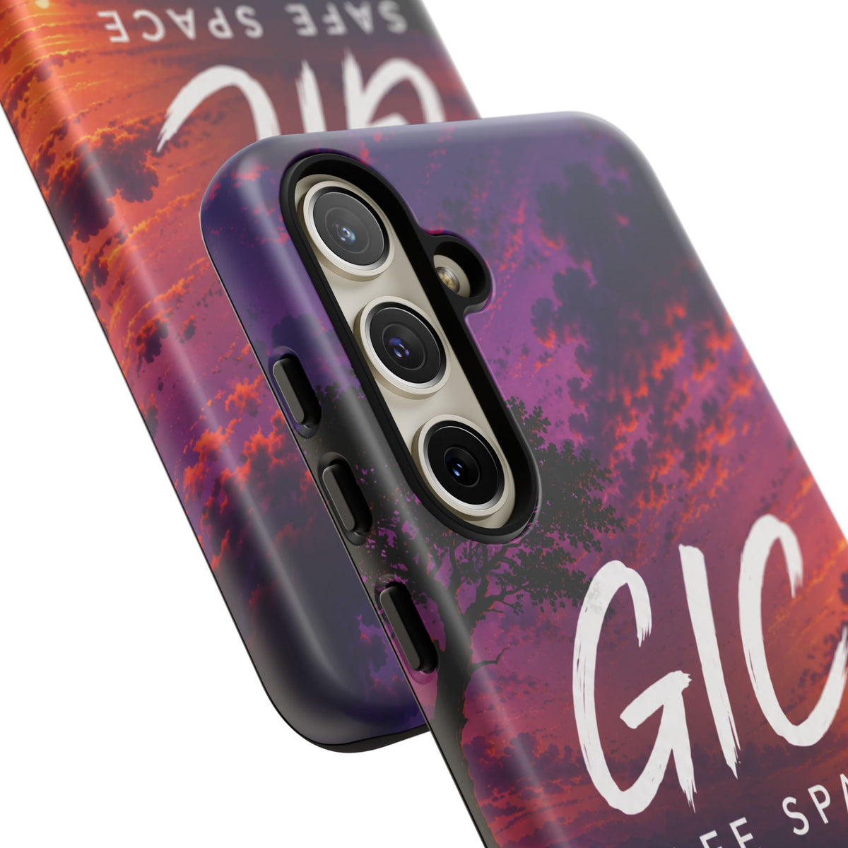 GIC Safe Space Tough Phone Case — "Greater Is Coming" Sunset Design