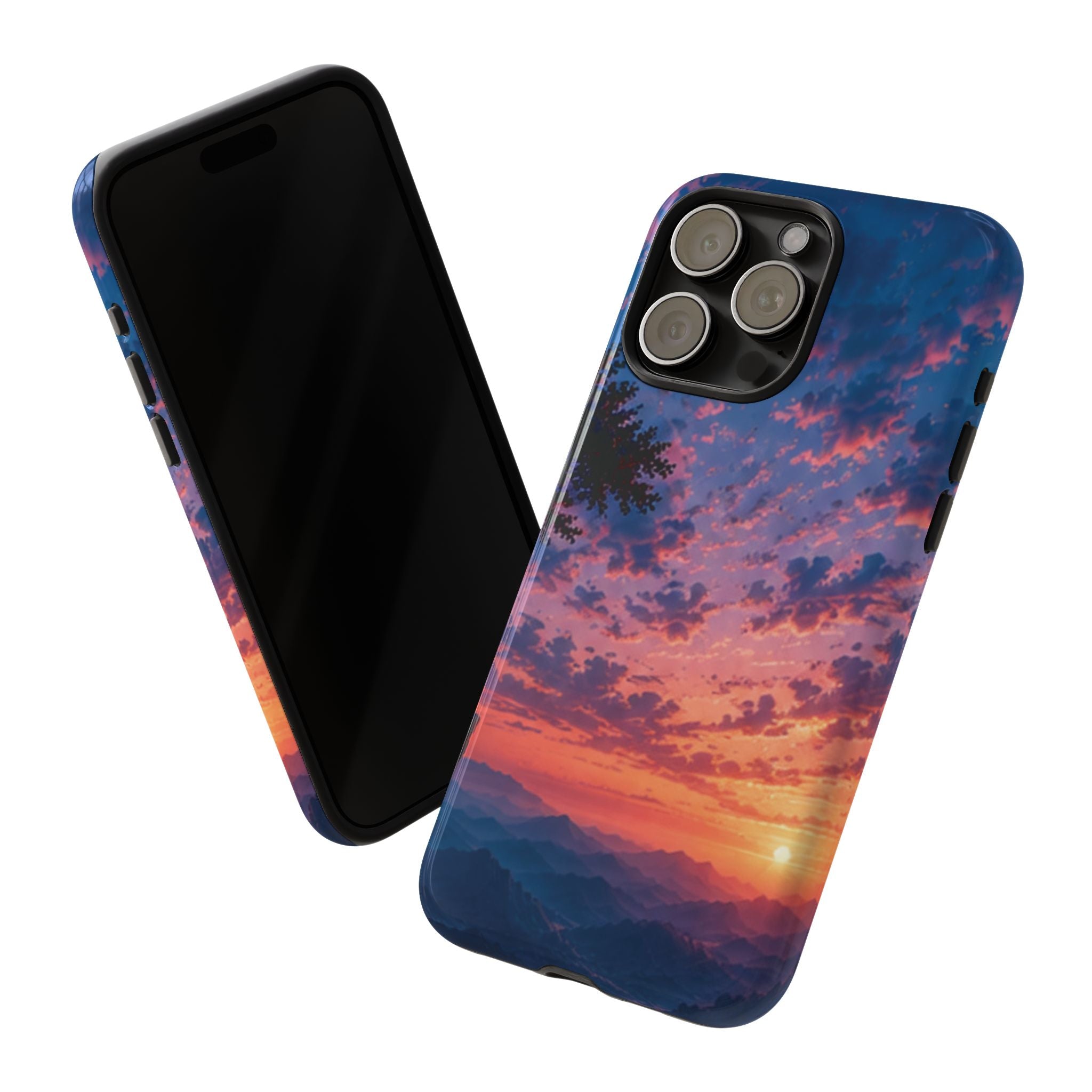 Sunset Mountain Phone Case — Tough Protective Phone Cover with Scenic Sunset Design