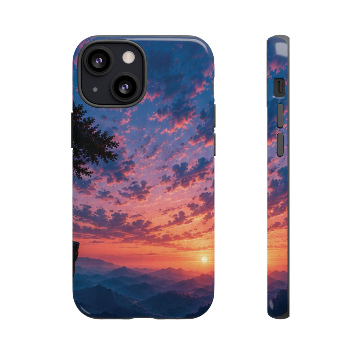 Sunset Mountain Phone Case — Tough Protective Phone Cover with Scenic Sunset Design