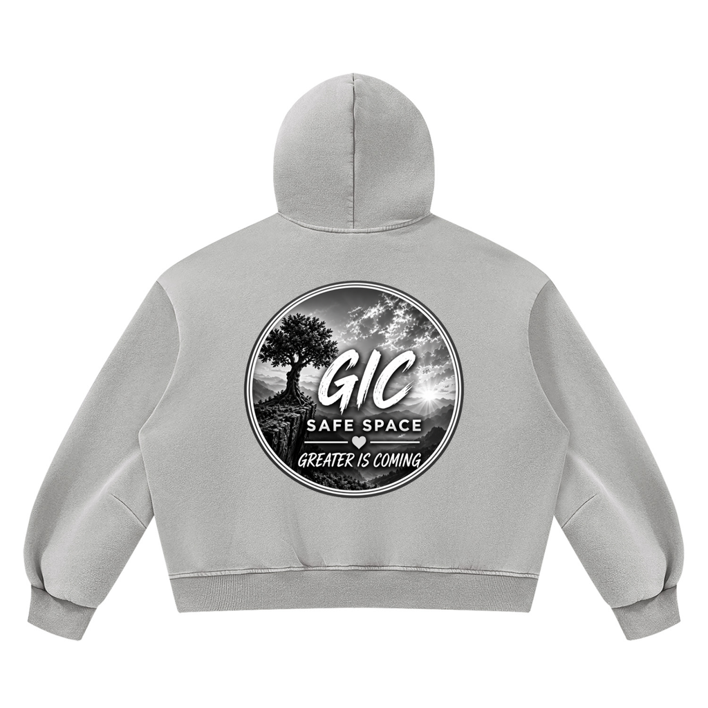Unisex Vintage Wash Boxy Fleece Hoodie