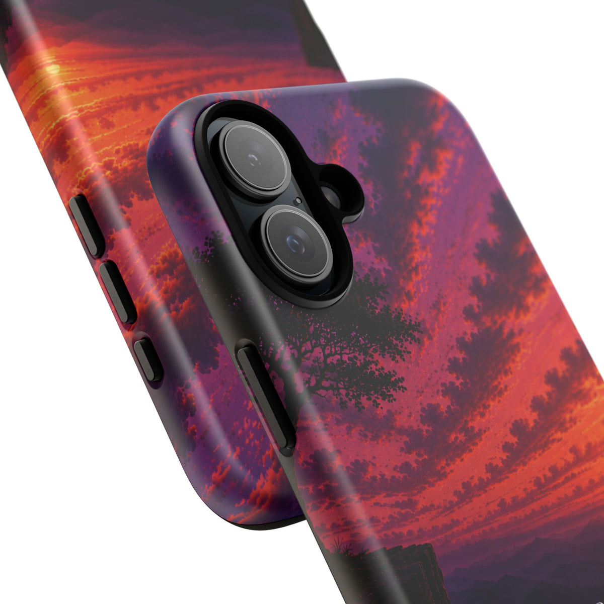 Sunset Serenity Phone Case – “A Place To Breathe, A Place To Heal” Inspirational Galaxy Case