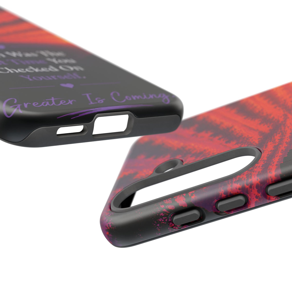 Inspirational Phone Case - "When Was The Last Time You Checked On Yourself?" Sunset Self-Care Quote