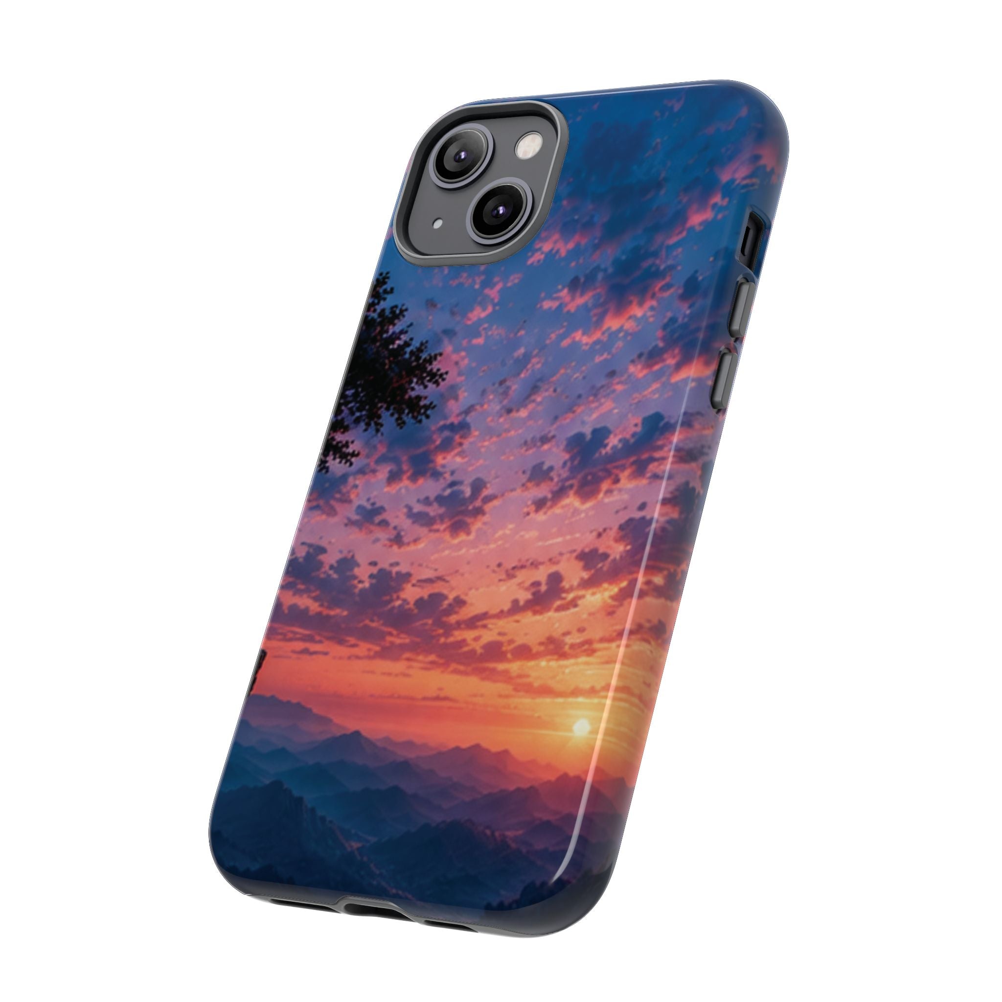 Sunset Mountain Phone Case — Tough Protective Phone Cover with Scenic Sunset Design