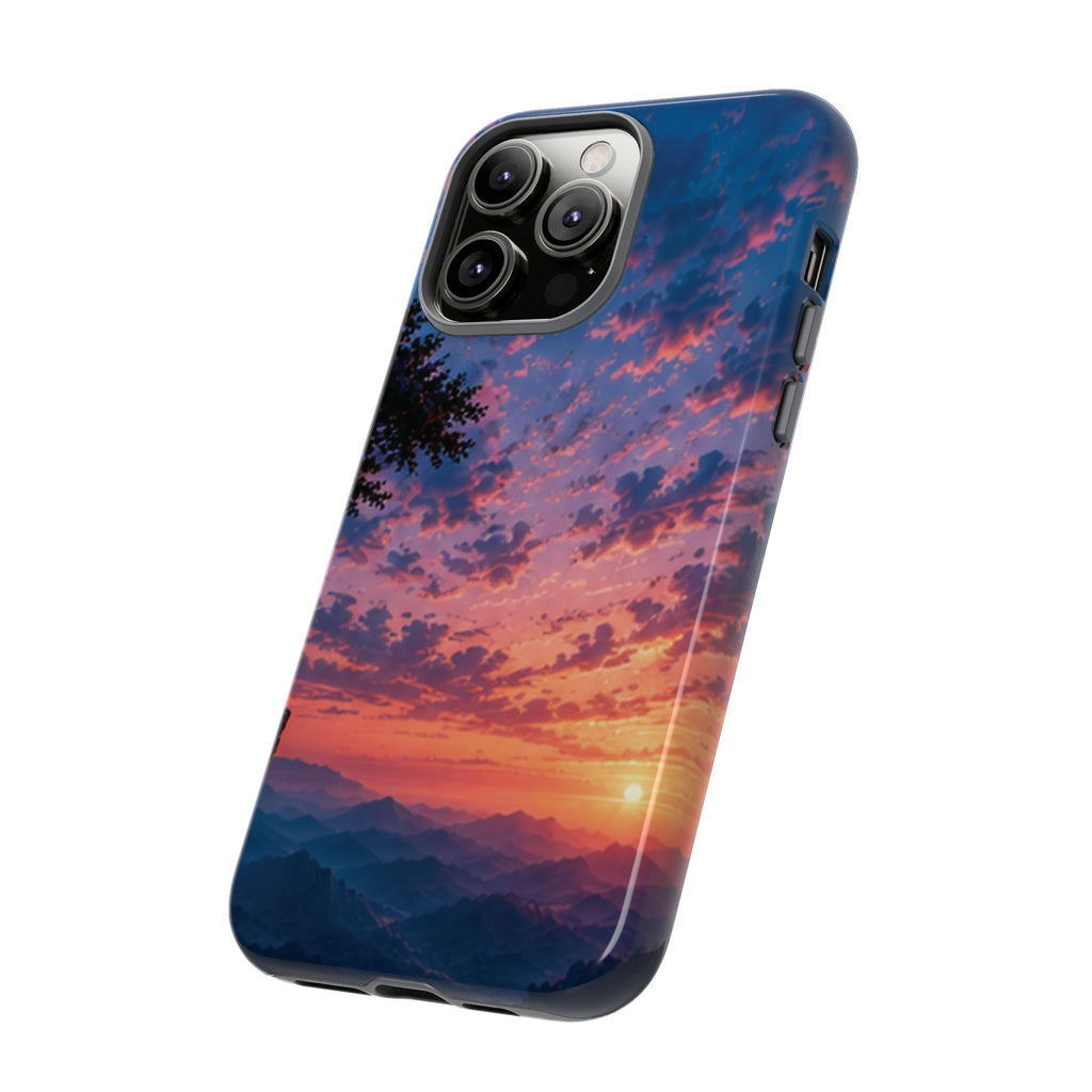 Sunset Mountain Phone Case — Tough Protective Phone Cover with Scenic Sunset Design