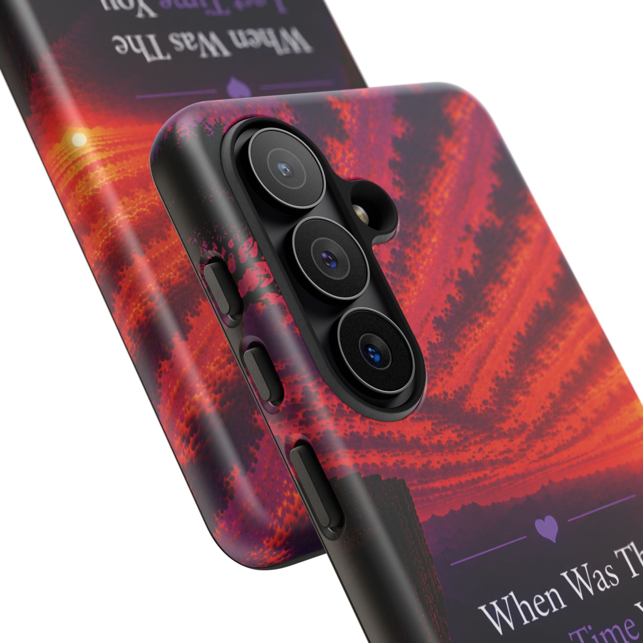 Inspirational Phone Case - "When Was The Last Time You Checked On Yourself?" Sunset Self-Care Quote