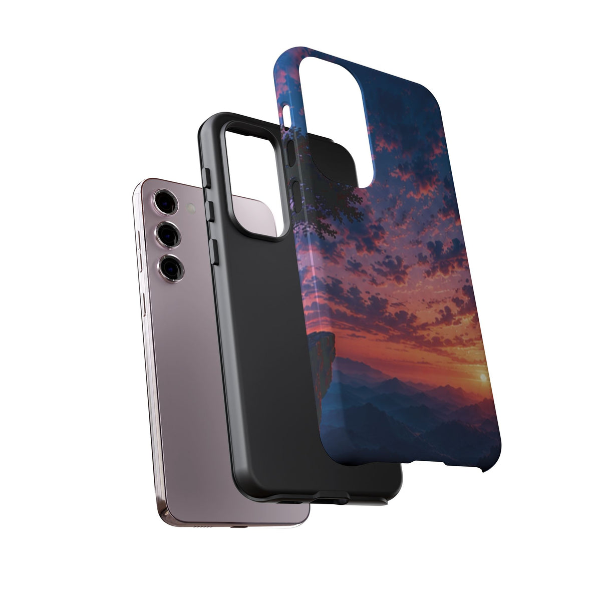 Sunset Mountain Phone Case — Tough Protective Phone Cover with Scenic Sunset Design