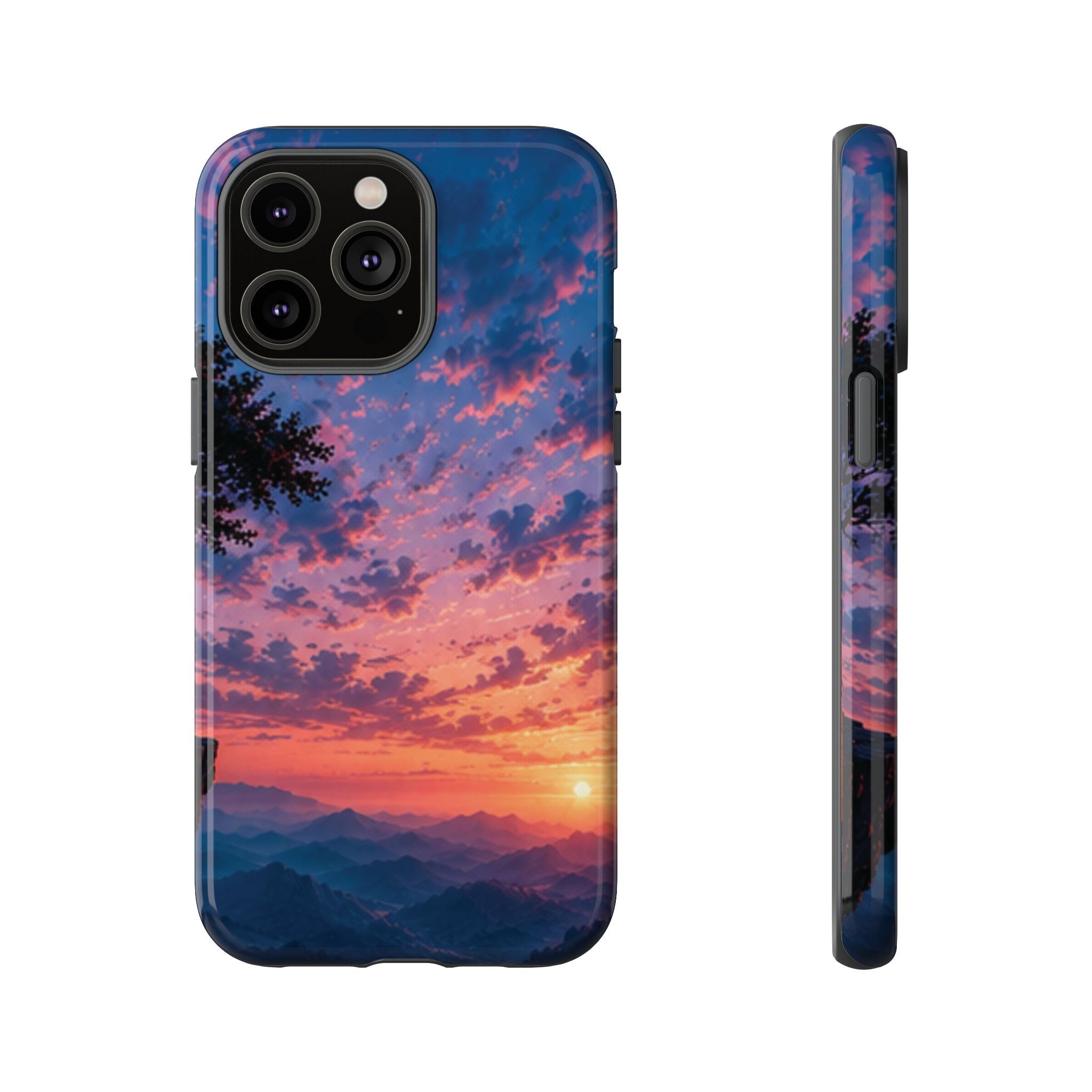 Sunset Mountain Phone Case — Tough Protective Phone Cover with Scenic Sunset Design