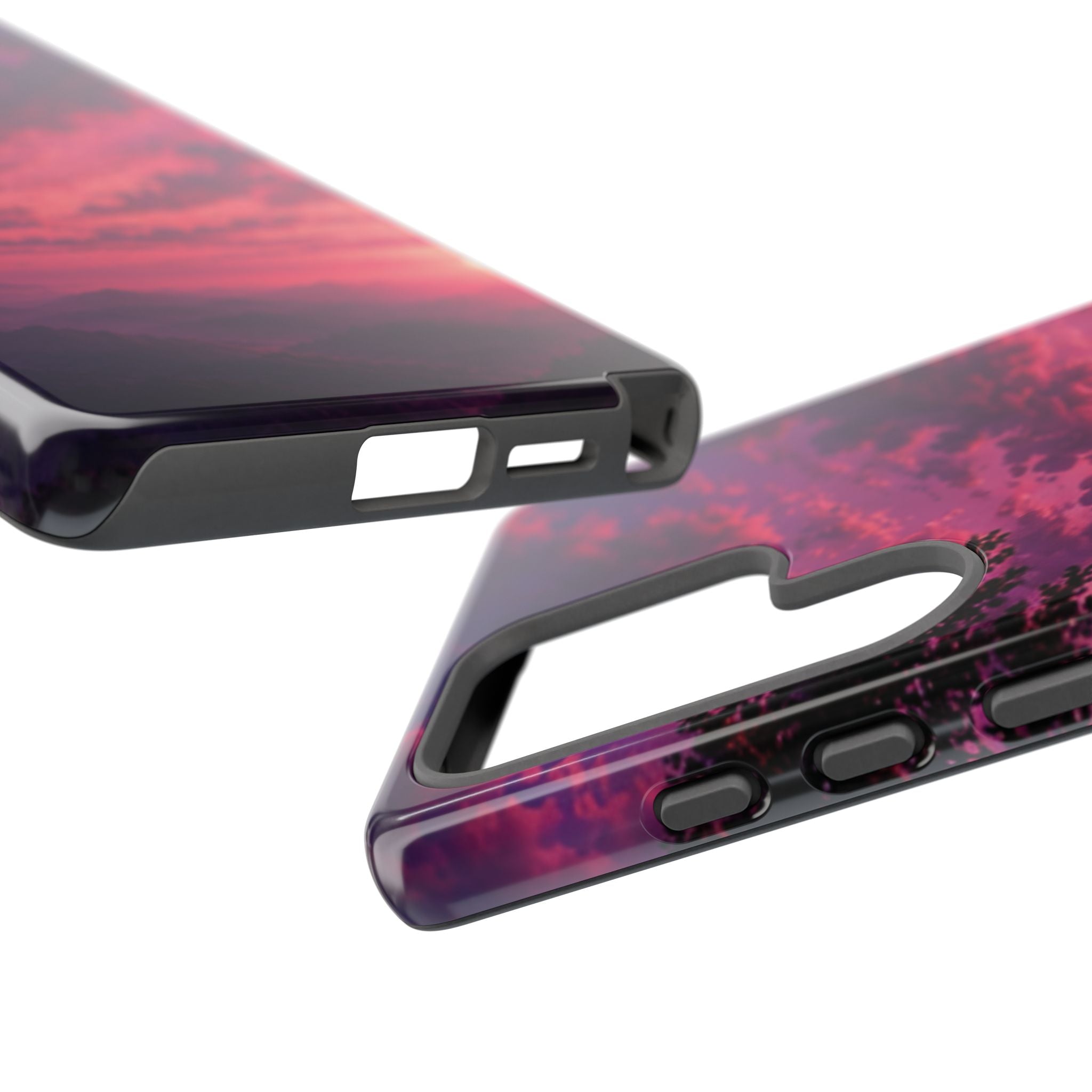 Sunset Mountain Phone Case — Purple Pink Scenic Tough Case