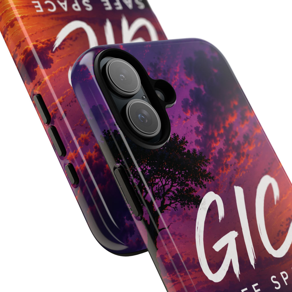 GIC Safe Space Tough Phone Case — "Greater Is Coming" Sunset Design