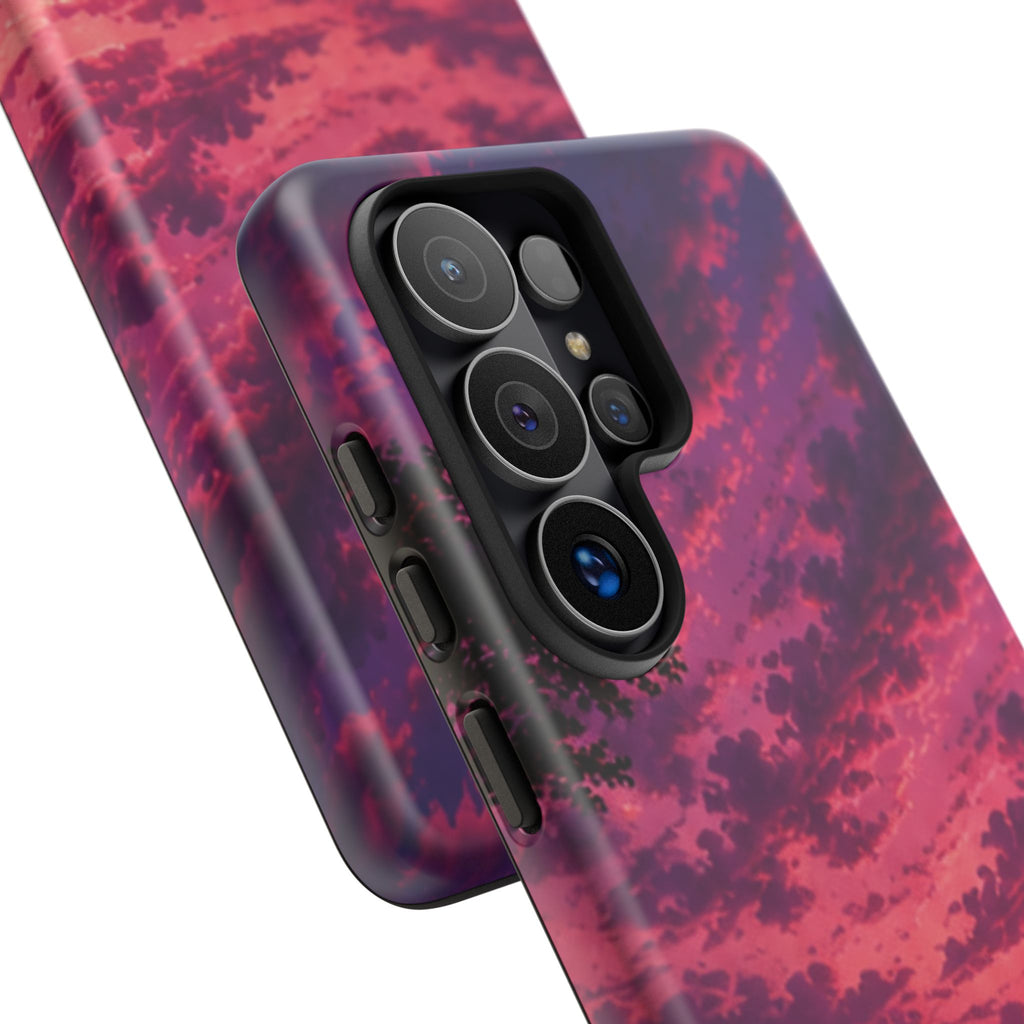 Sunset Mountain Phone Case — Purple Pink Scenic Tough Case
