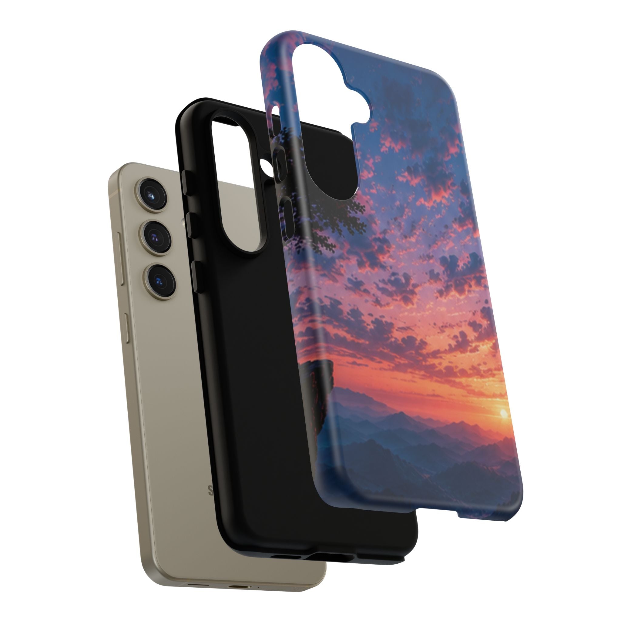 Sunset Mountain Phone Case — Tough Protective Phone Cover with Scenic Sunset Design