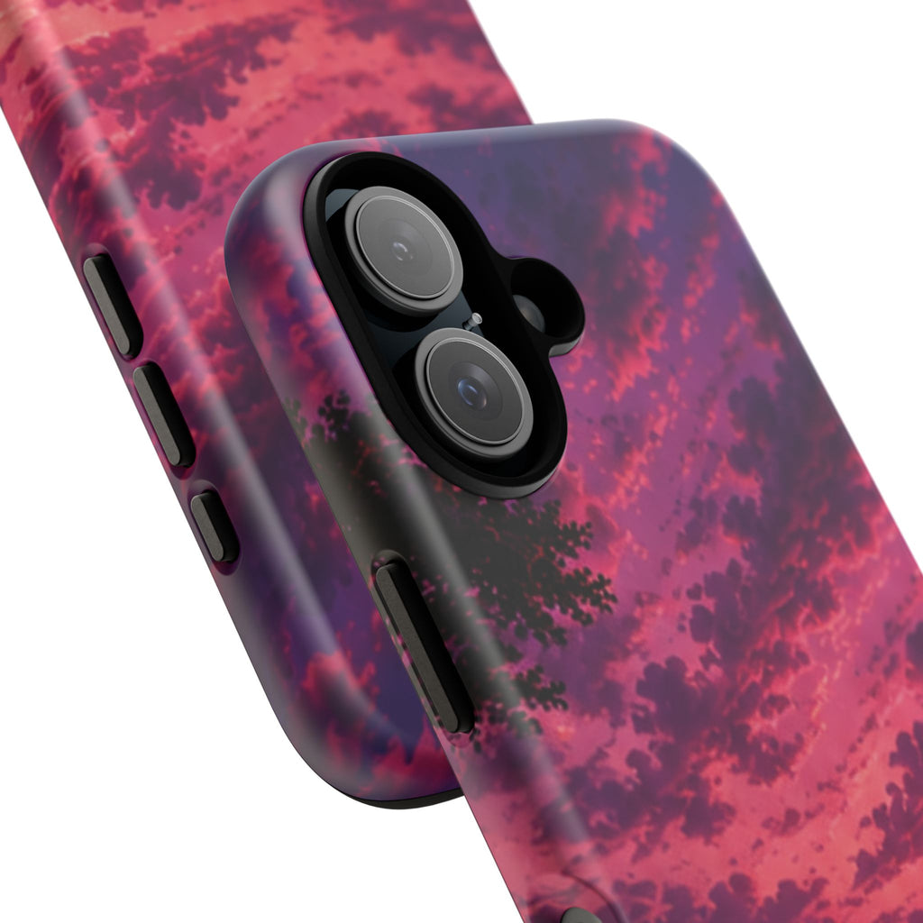 Sunset Mountain Phone Case — Purple Pink Scenic Tough Case