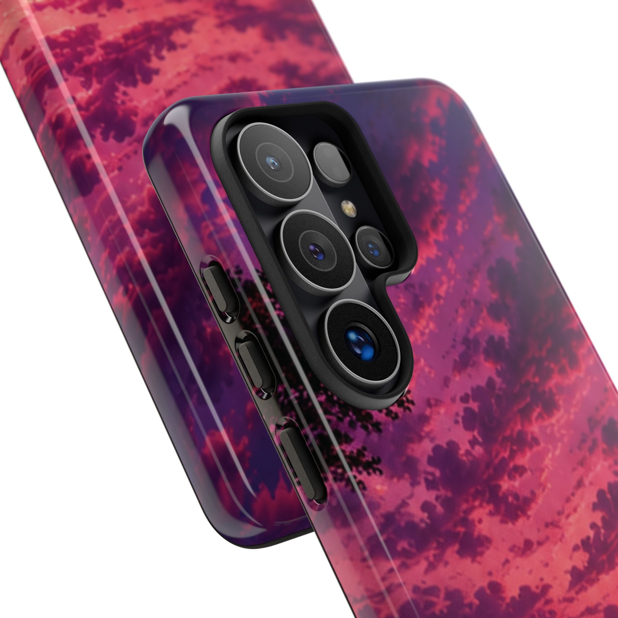 Sunset Mountain Phone Case — Purple Pink Scenic Tough Case