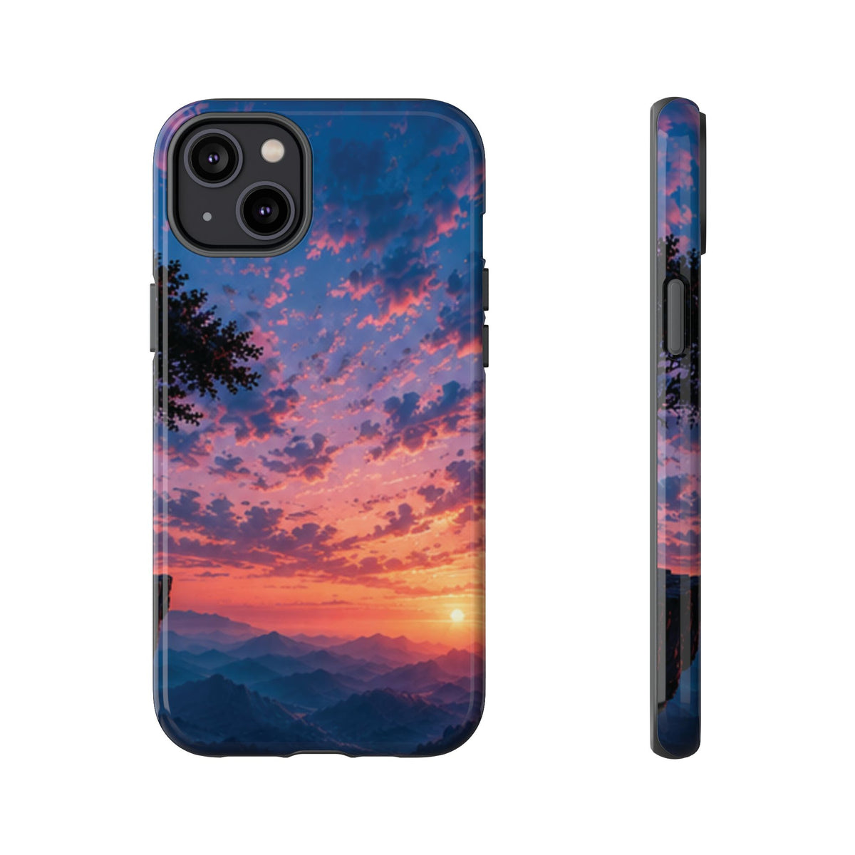 Sunset Mountain Phone Case — Tough Protective Phone Cover with Scenic Sunset Design