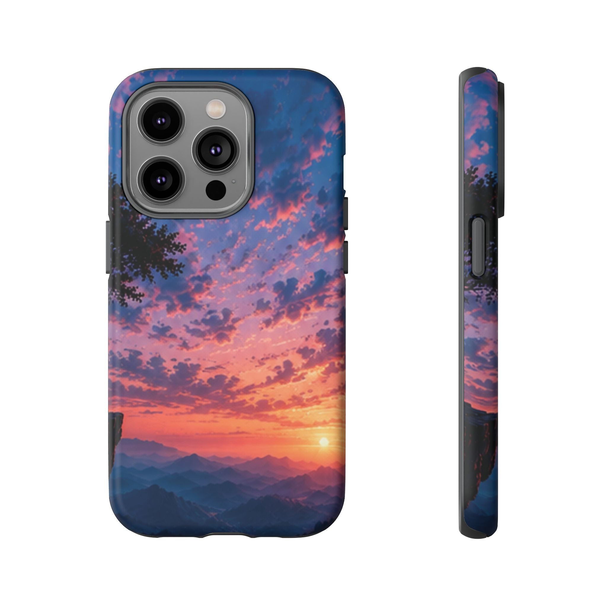 Sunset Mountain Phone Case — Tough Protective Phone Cover with Scenic Sunset Design