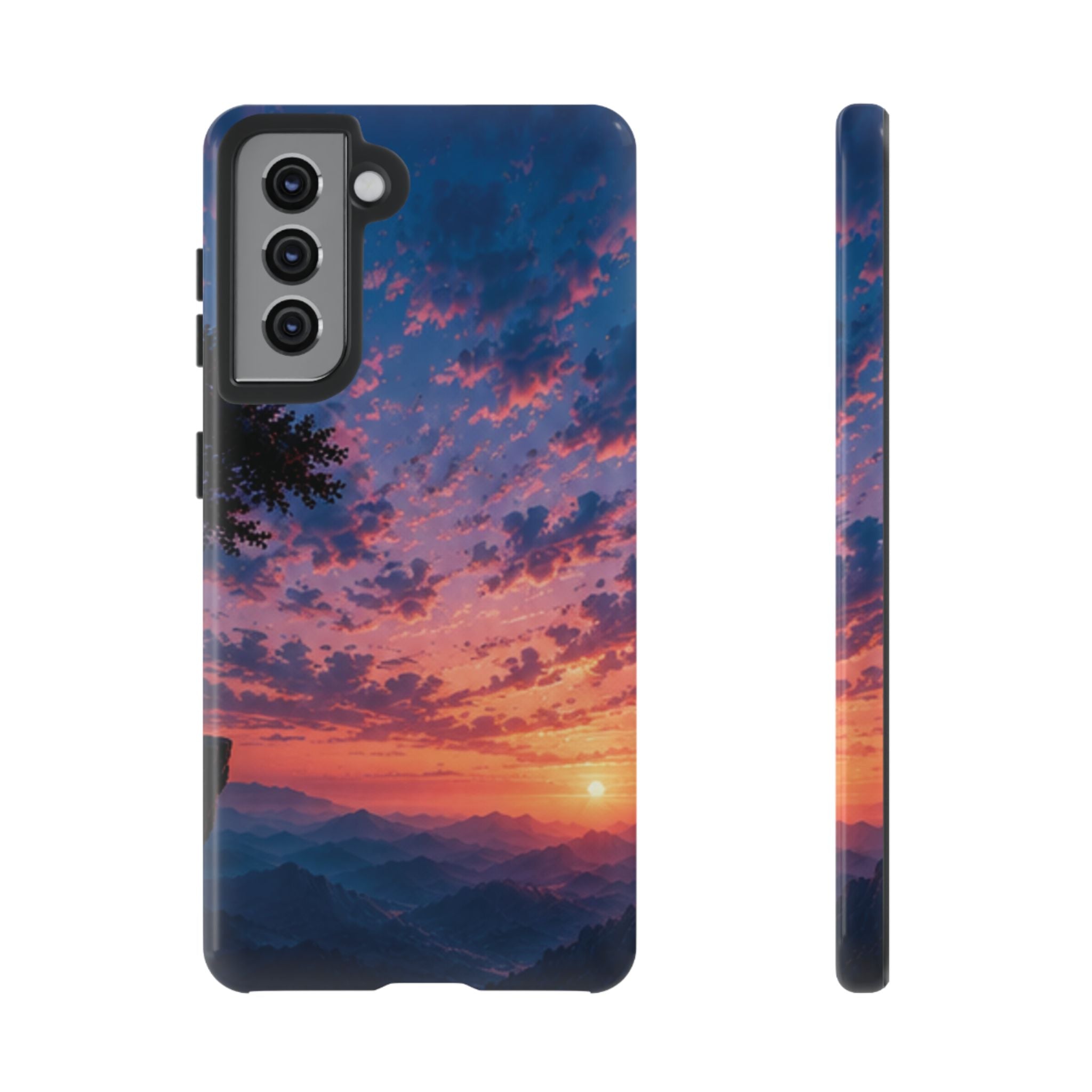 Sunset Mountain Phone Case — Tough Protective Phone Cover with Scenic Sunset Design