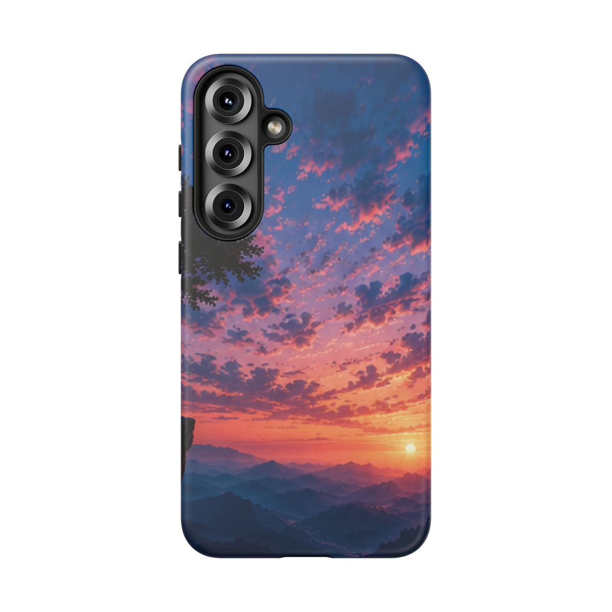 Sunset Mountain Phone Case — Tough Protective Phone Cover with Scenic Sunset Design