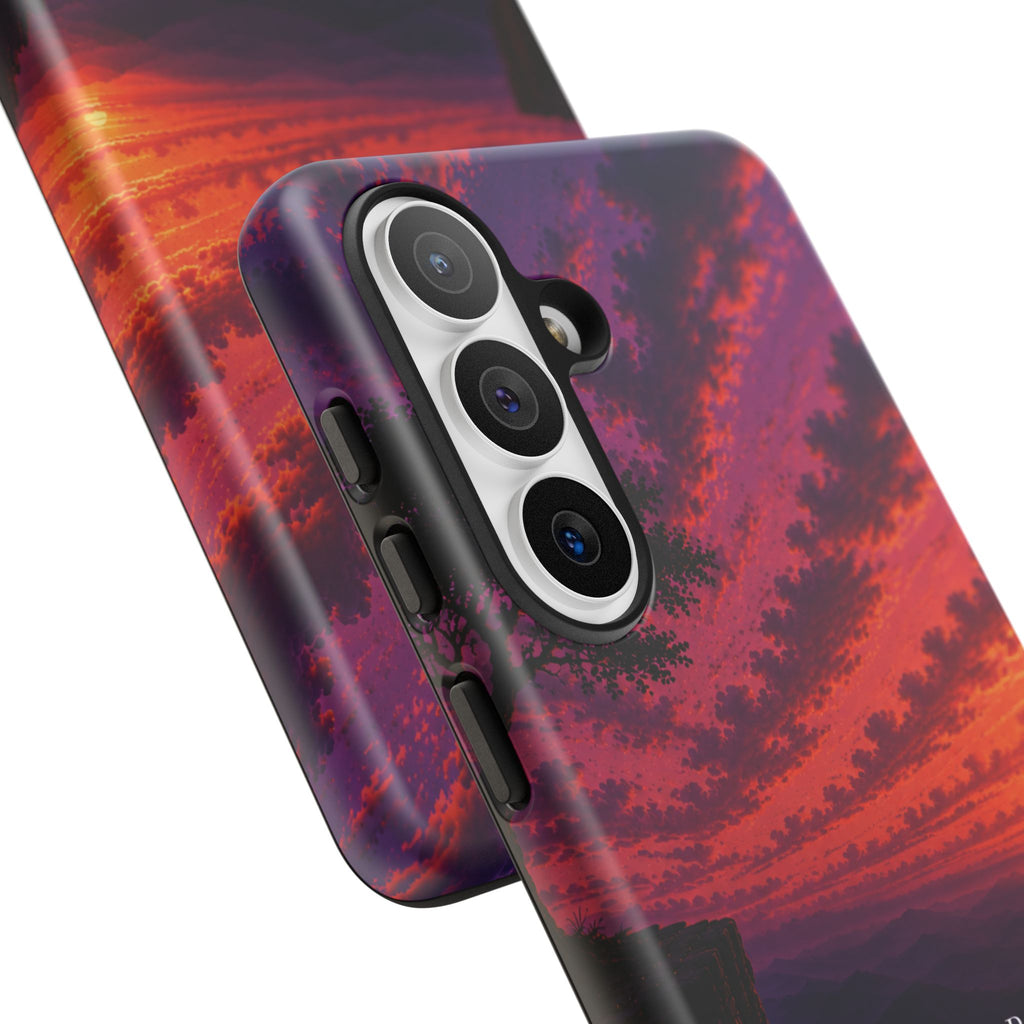 Sunset Serenity Phone Case – “A Place To Breathe, A Place To Heal” Inspirational Galaxy Case