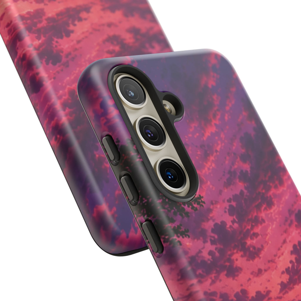Sunset Mountain Phone Case — Purple Pink Scenic Tough Case