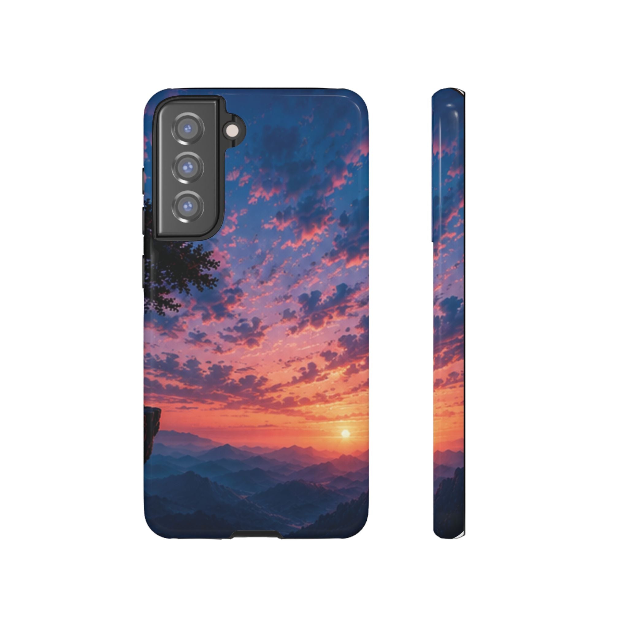 Sunset Mountain Phone Case — Tough Protective Phone Cover with Scenic Sunset Design