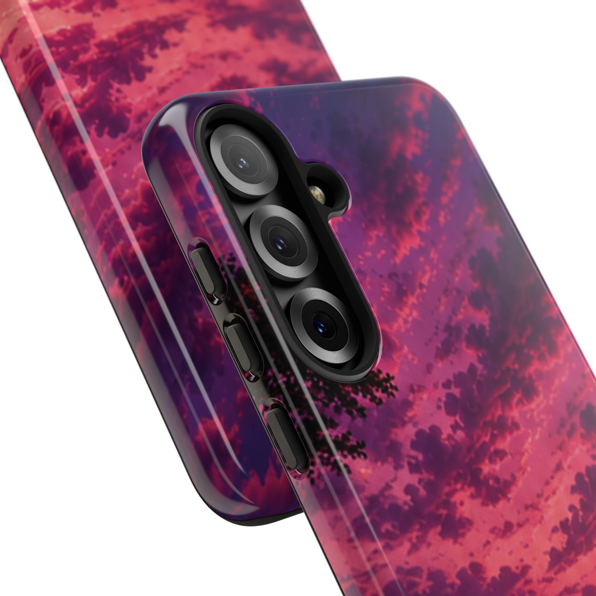 Sunset Mountain Phone Case — Purple Pink Scenic Tough Case
