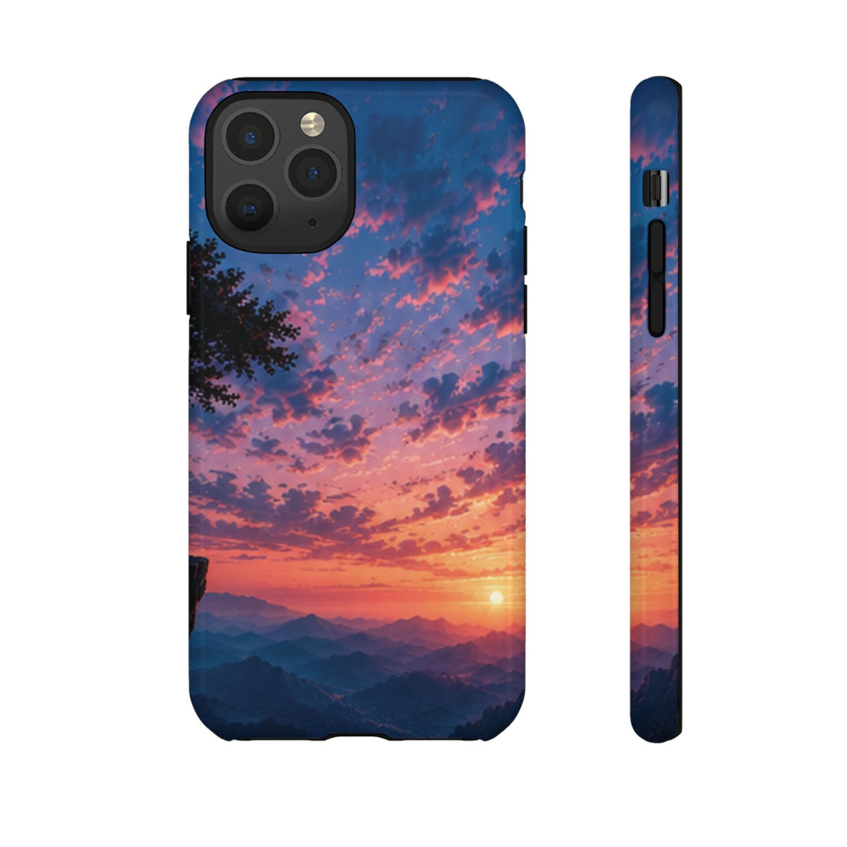 Sunset Mountain Phone Case — Tough Protective Phone Cover with Scenic Sunset Design