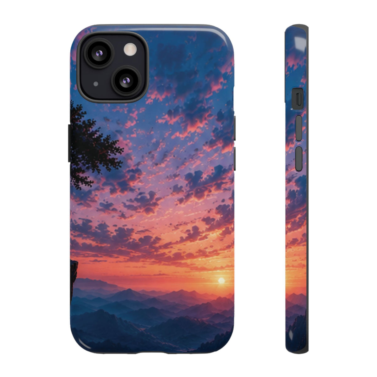Sunset Mountain Phone Case — Tough Protective Phone Cover with Scenic Sunset Design