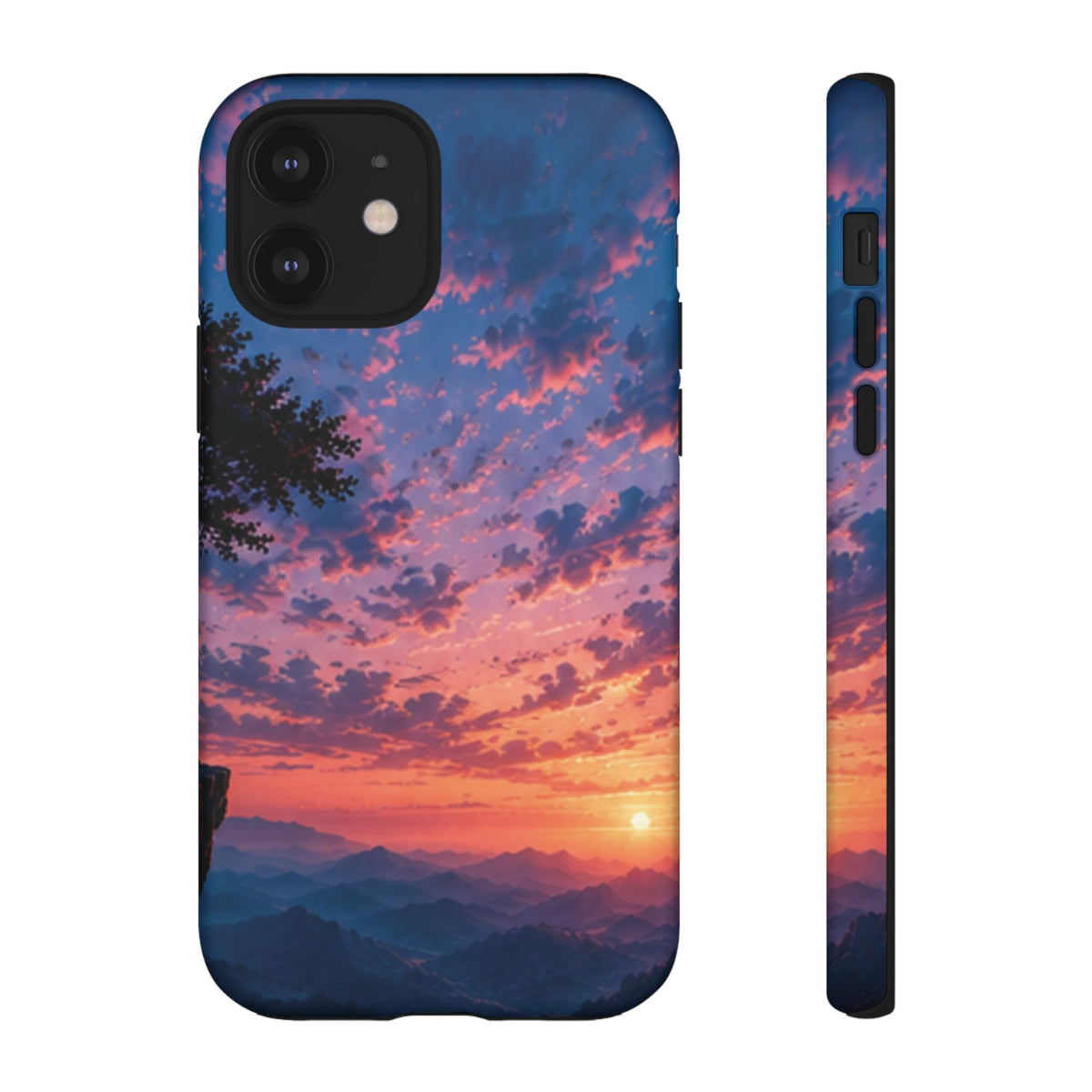 Sunset Mountain Phone Case — Tough Protective Phone Cover with Scenic Sunset Design