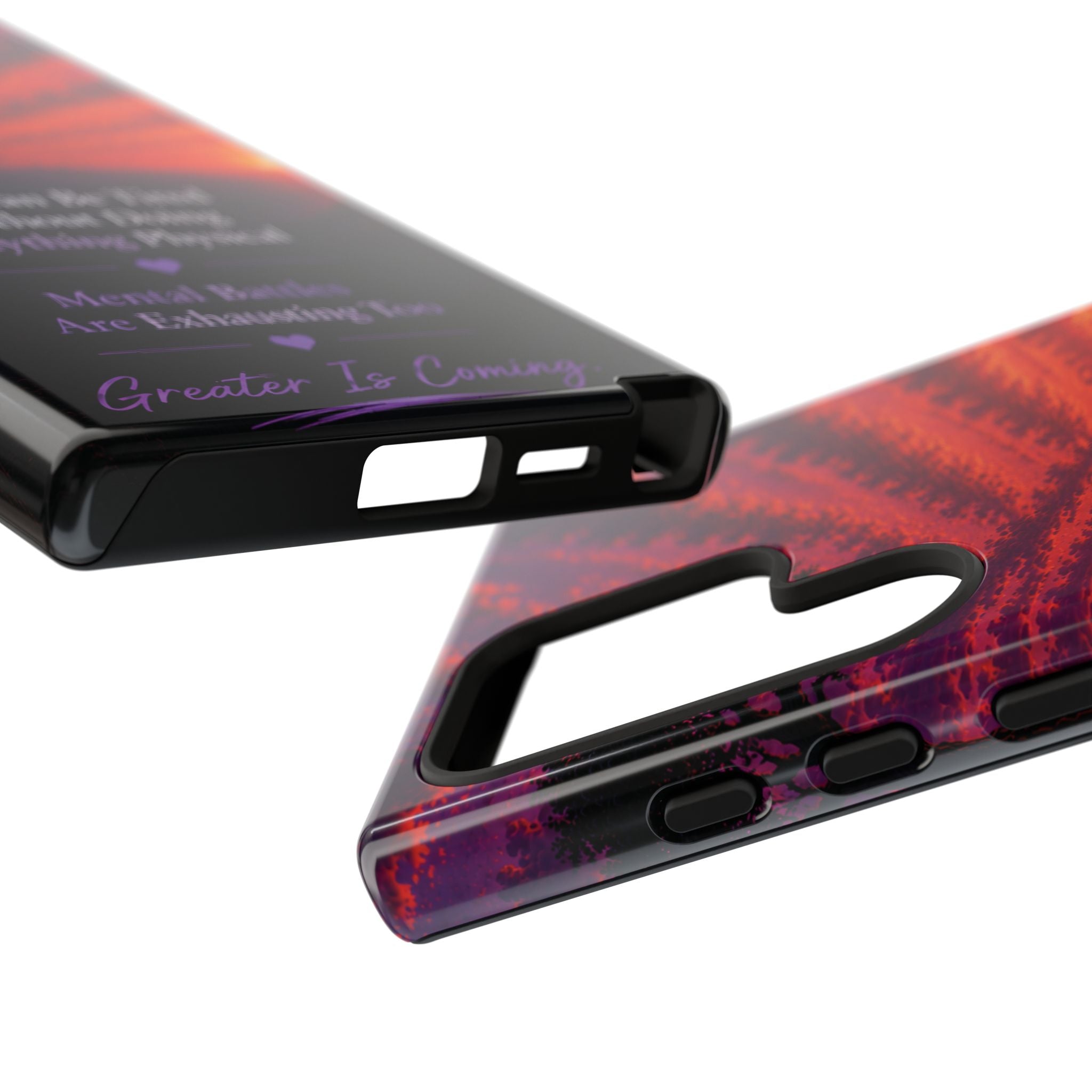 Phone Case — "Greater Is Coming" Inspirational Sunset Design