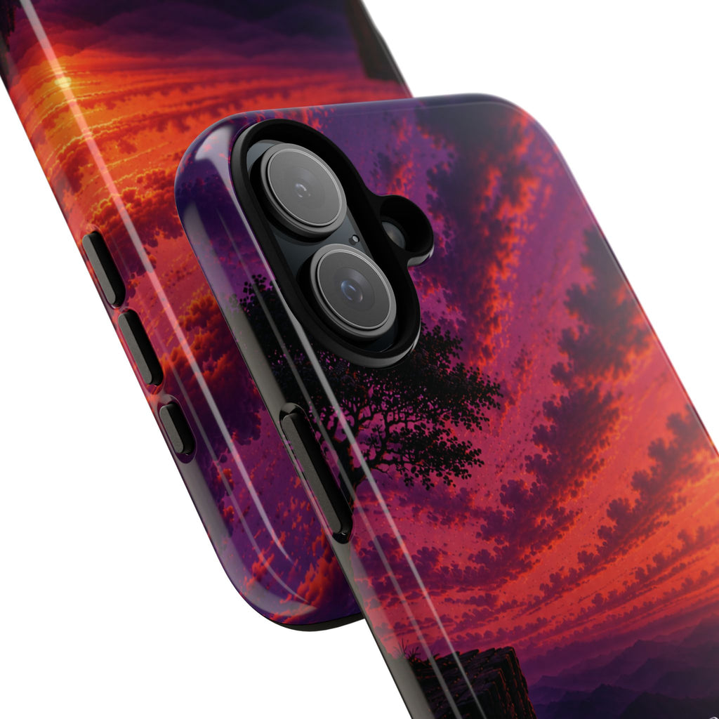 Sunset Serenity Phone Case – “A Place To Breathe, A Place To Heal” Inspirational Galaxy Case